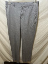 Murano Mens Dress Pant Alex Fit Gray Polyester Blend Flat Sz 30x30