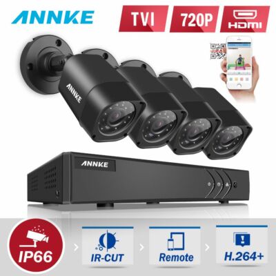 Annke H264 DVR with 4x 720p Cameras - NO HARD DRIVE - NEW FAST SHIPPING