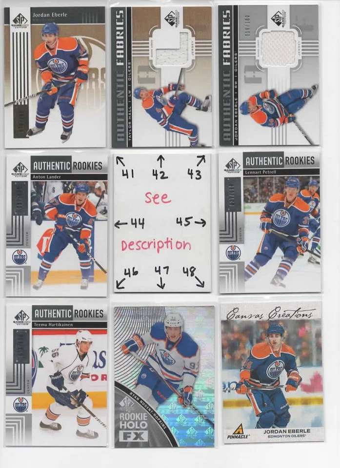 Edmonton Oilers ** SERIAL #'d Rookies Autos Jerseys MESSIER NUGENT-HOPKINS HALL - Image 3 of 4