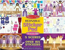 NEW - Melissa  Doug Reusable Sticker Pad- Dress Up 5 Scenes  over 165 stickers