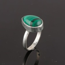 Natural Malachite Gemstone Handmade Ring,925 Sterling Silver Engagement GiftRing