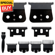 Replacement 2PCs T Blade Fit for Andis T Outliner Trimmer Andis GTX Trimmer, Bla