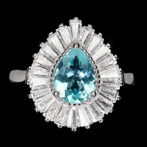 Anello gioiello Larimar gemma argento sterling 925 misura 8,5