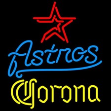 10" Vivid LED Houston Astros Neon Sign Light Lamp Room Garage Display
