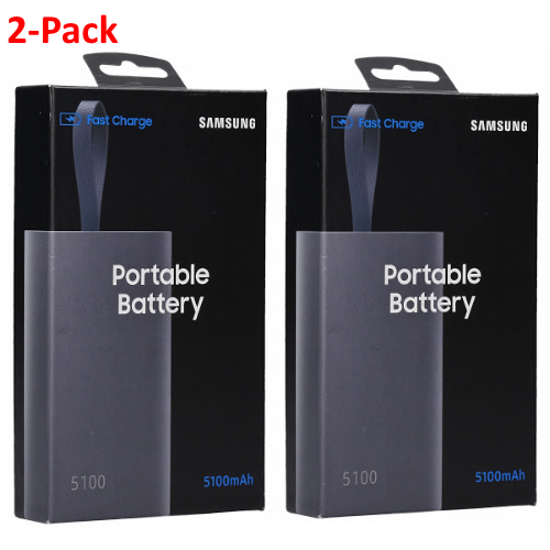 2-Pack Samsung Fast Charge 5100 mAh Battery Pack w/USB-C,Micro USB