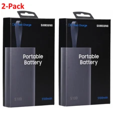 2-Pack Samsung  Fast Charge 5100 mAh Battery Pack w/USB-C,Micro USB Cable