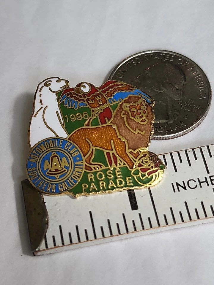 AAA Automobile Club Southern California Rose Parade 1996 Pin Pasadena Bowl Game - Image 3 of 4