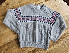 dr. Denton Vintage Kids Youth Fair isle Sweater Size 4 Made In USA