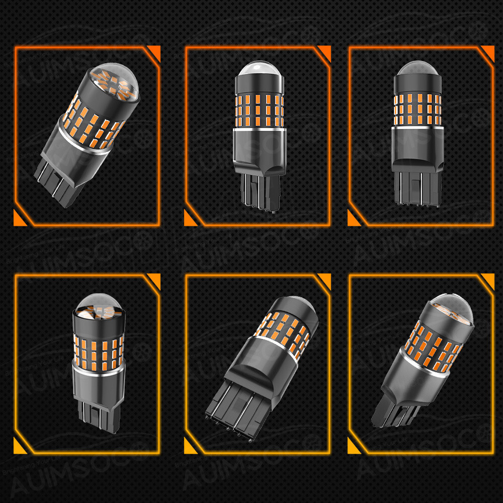 7443 7440 7444 T20 Amber LED Rear Turn Signal Light Blinker For