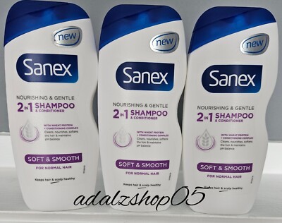 Sanex Nourish & Gentle 2 in 1 Shampoo 3x250ml - versandkostenfrei