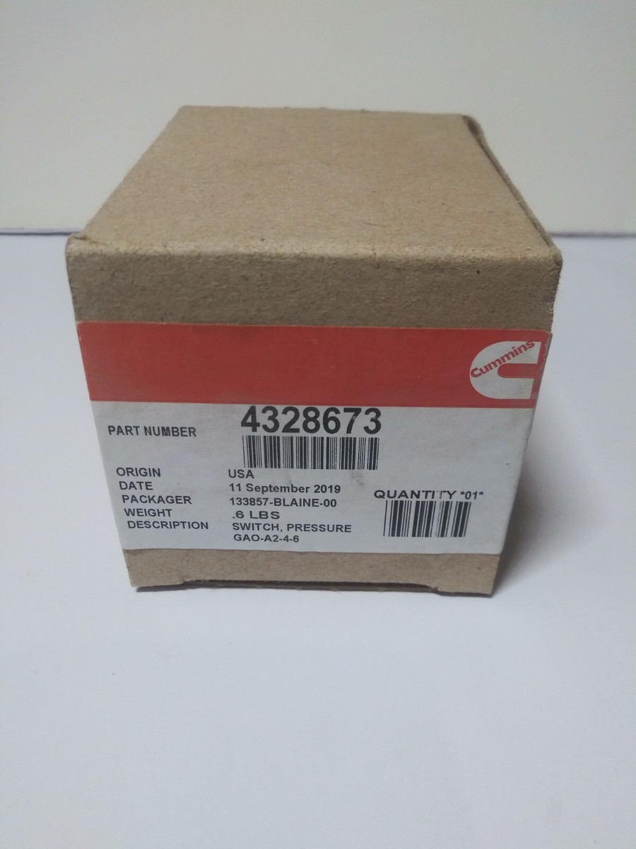 Cummins SWITCH,PRESSURE 4328673 | eBay 