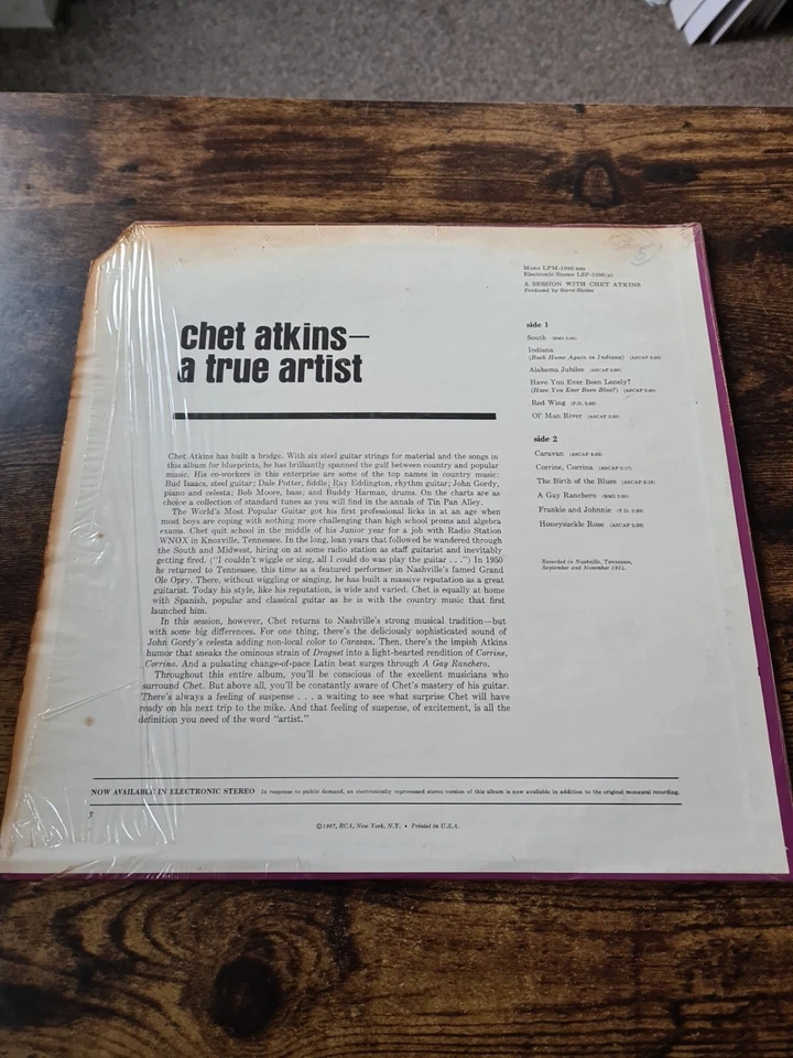 Chet Atkins - A Session With Chet Atkins - LSP1090(2) - Stereo - US - 1967 - VG+ - Image 3 of 4