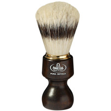 Omega Classic Pure Bristle Shaving Brush Ovangkol wood handle Handcrafted, Italy