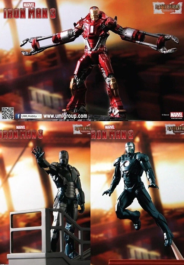 Dragon Marvel Iron Man Battflefield Coll Mark 35 - 40 - 16 1/24 Mini Figure 7CM