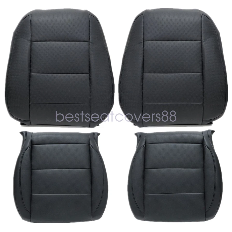 Cubierta de asiento delantera inferior y superior de cuero Perf negra para Volkswagen Jetta 2006-2010 Foto 3 de 4
