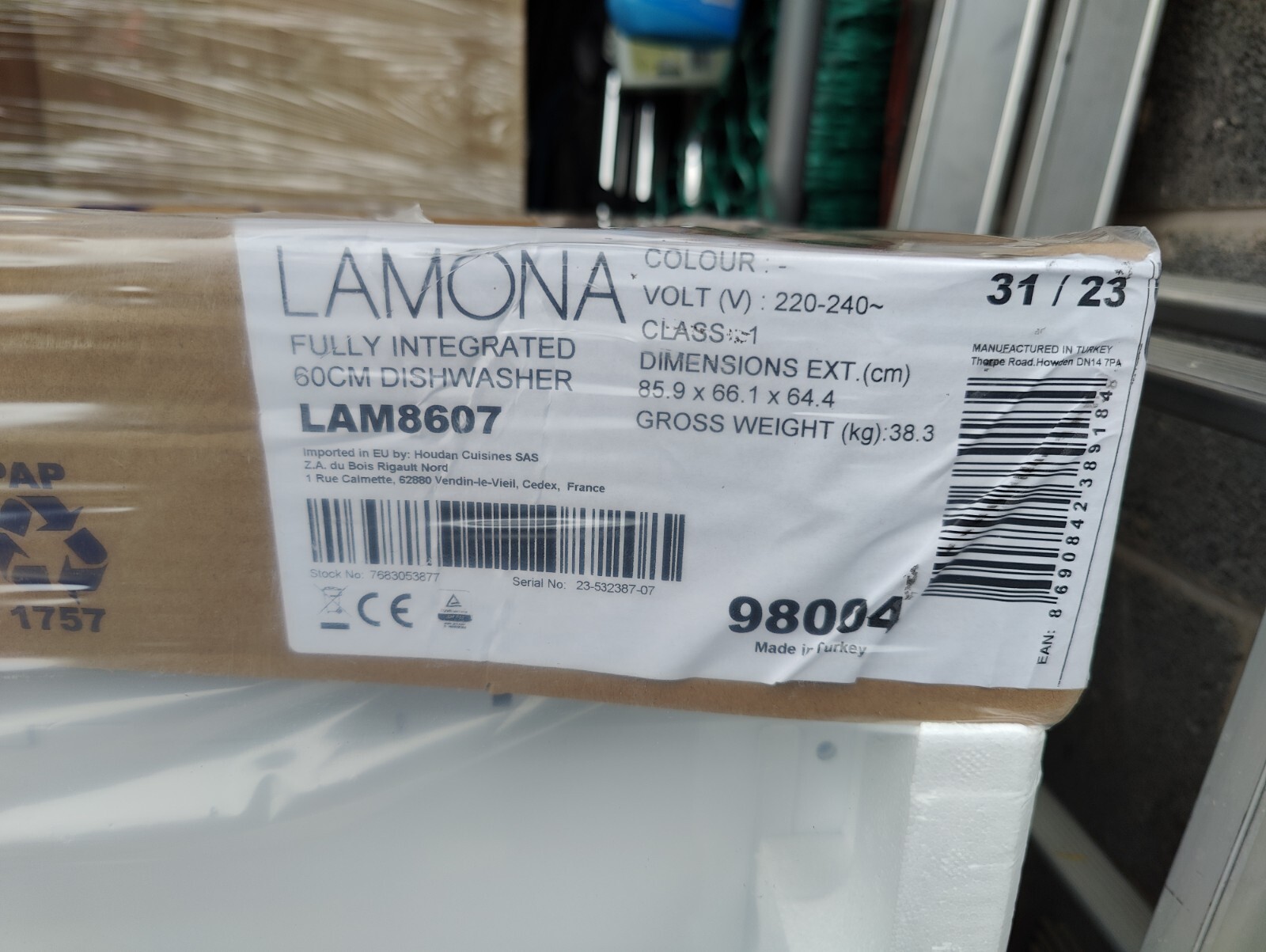 Lamona LAM8607 Integrated Full Size White Control Panel Dishwasher eBay