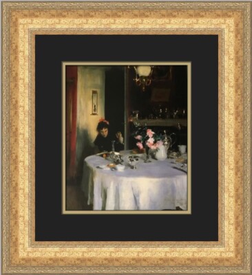 John Singer Sargent The Breakfast Table Custom Framed Print
