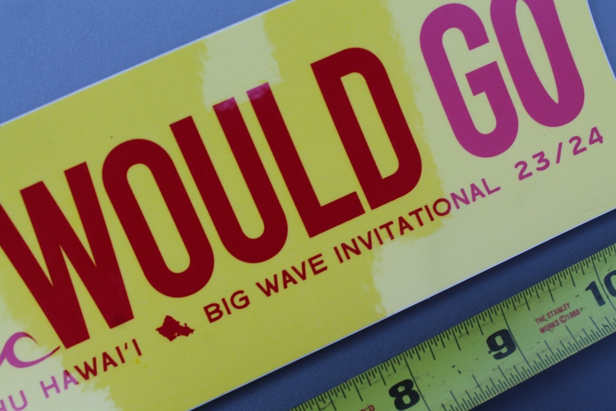 EDDIEAIKAUステッカー❰非売品❱ T&C Eddie Aikau Would Go Surf Surfboards Hawaii Red Yellow 2024