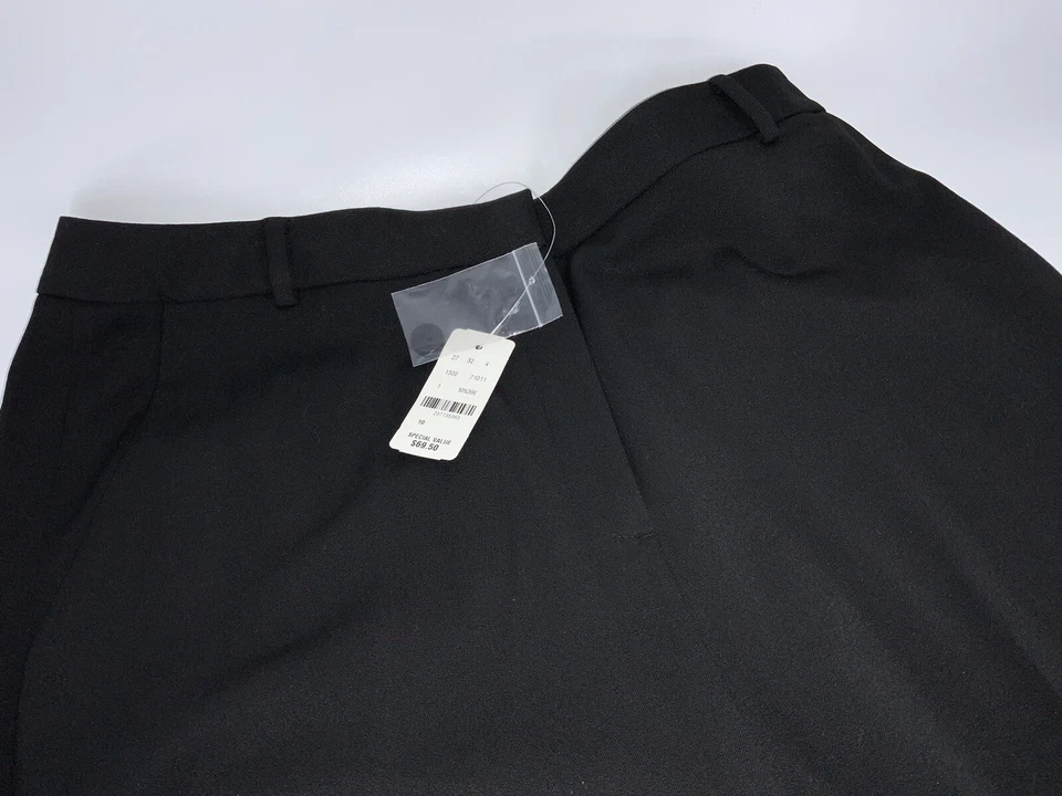 Brooks Brothers 弹力裤 10 码黑色聚纤维靴型全新带标签 YGI D3-272 — 第 3/4 张图片