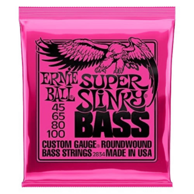 ERNIE BALL 2834 SUPER SLINKY MUTA SET CORDE PER BASSO 4 CORDE SCALA 045 - 100