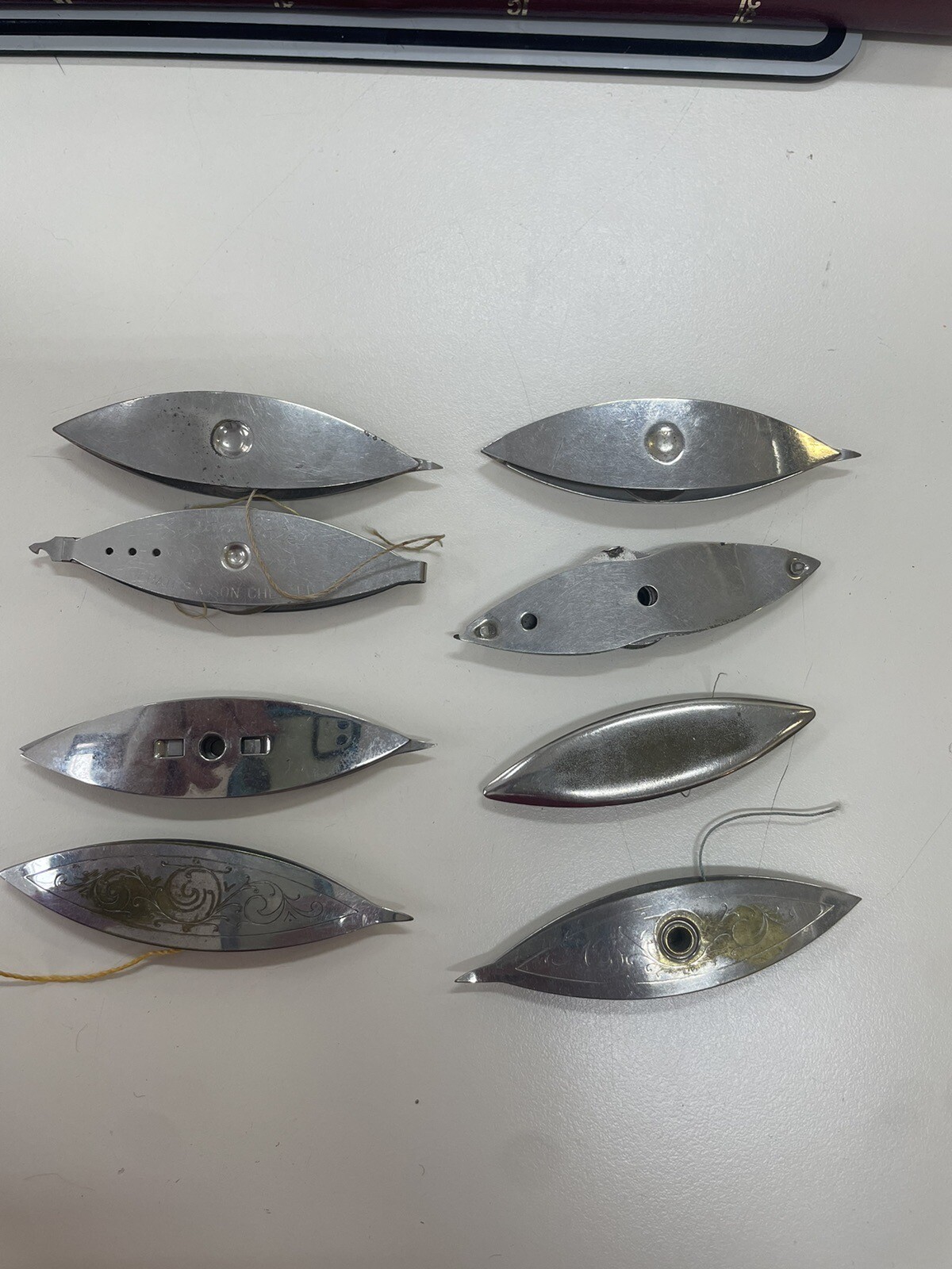 Lot of 8 Vintage Tatting Shuttles Metal Detatch Bates Boye eBay