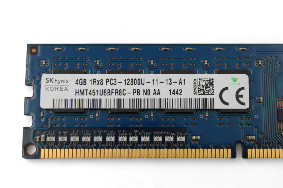 Lot of 4 Hynix 4GB DDR3 Desktop RAM 1600MHz PC3-12800 1Rx8 240-Pin HMT451U6BFR8C - Image 4 of 4