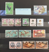 Lot 15 timbres Thaïlande oblitérés.