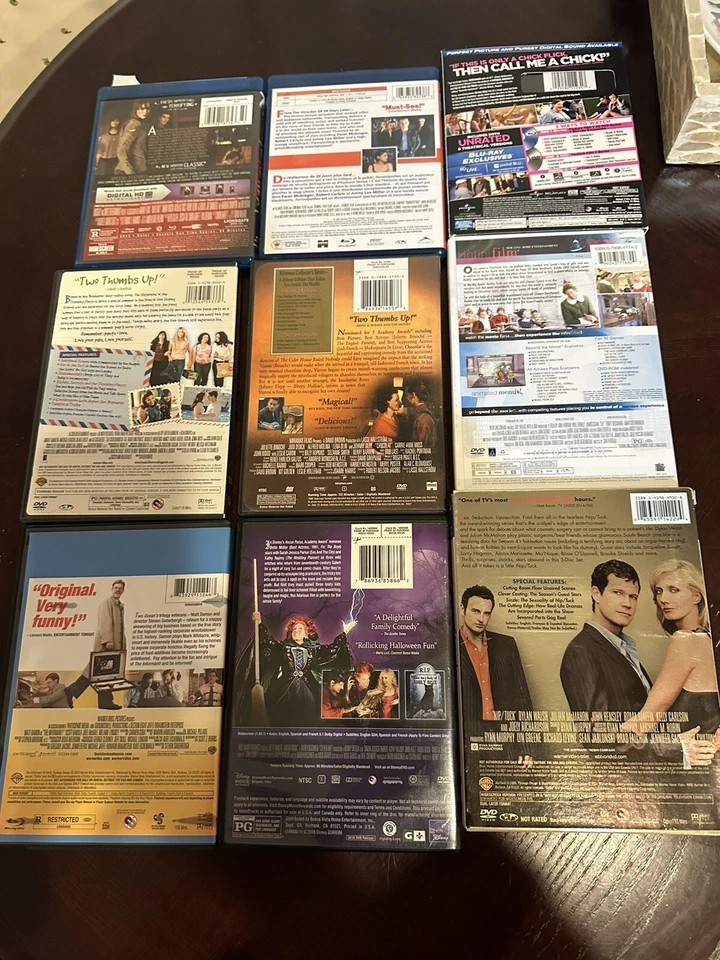 Blu-ray DVD Lot Of 9 Bundle Nip Tuck Hocus Pocus Bridesmaids Elf Chocolat etc - Image 3 of 4