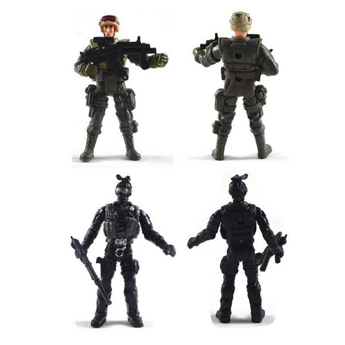 6Pack 1/18 Plastic Special Force Action Figures 10cm Army Men Soldier Playset H - Picture 6 of 9