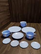 Vintage Child's Tea Cups Cameo 1950s Plastic Plates  Sugar Bowl Dapol /...