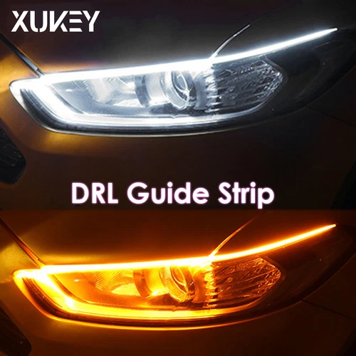 Pair 45cm Sequential LED StripIndicator Turn Signal DRL Daytime Running Light - Picture 1 of 14