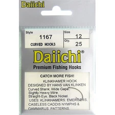DAIICHI  1167  KLINKHAMER BLACK NICKEL HOOK -  emerger dry fly tying 