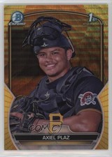 2023 Bowman Chrome Yellow & Orange Vapor Refractor 27/75 Axiel Plaz #BCP-208 7c7