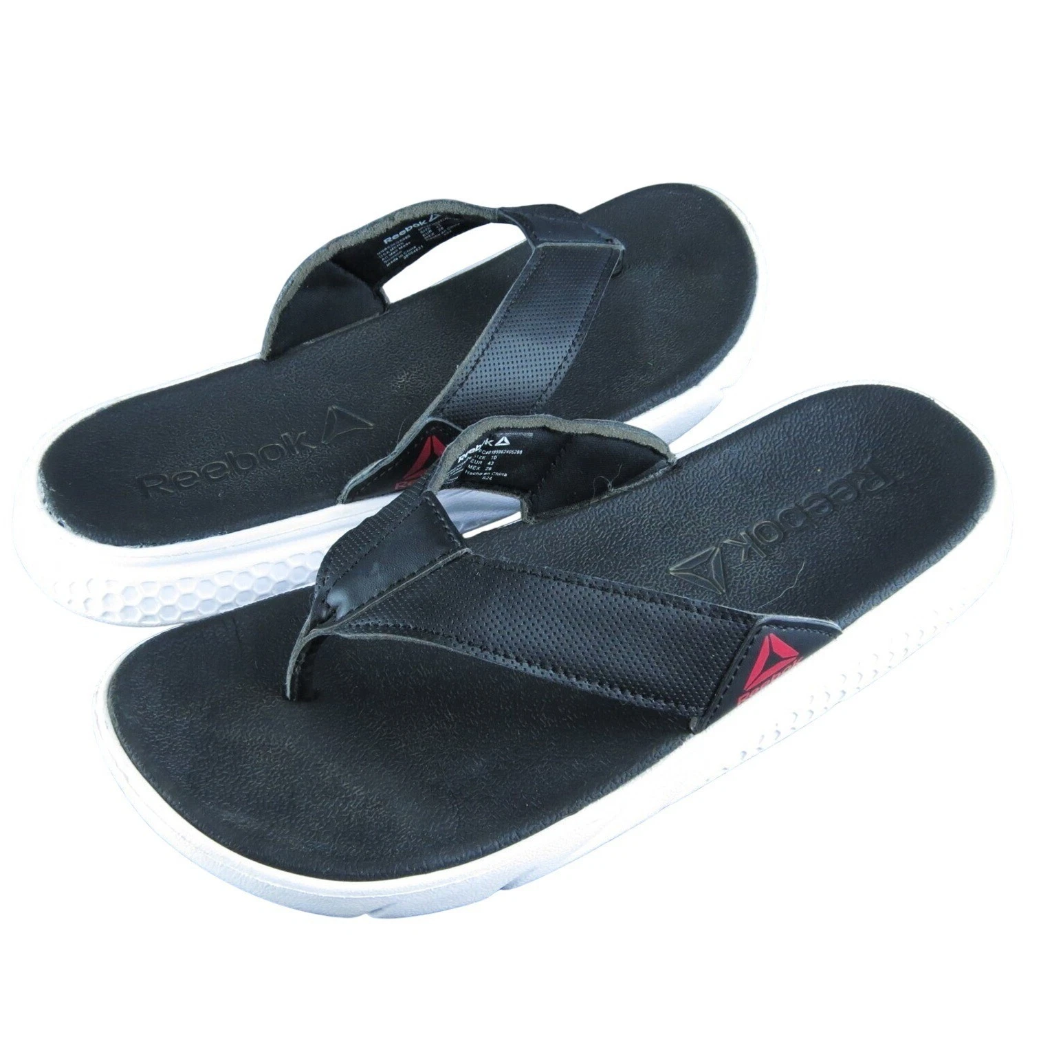 Reebok Men's Flip Flop Black Synthetic Size 10M Gently Used 2025