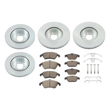 LABLT Front & Rear Disc Brake Rotors & Ceramic Pads For Benz E350 C300 2010-14