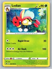 Ledian 005/198 Chilling Reign Pokemon TCG Grass Type Stage 1 Five Star Pokemon