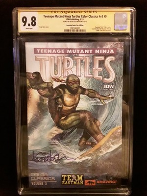 Teenage Mutant Ninja Turtles Color Classics # 9 Horn Variant CGC 9.8 SS Eastman