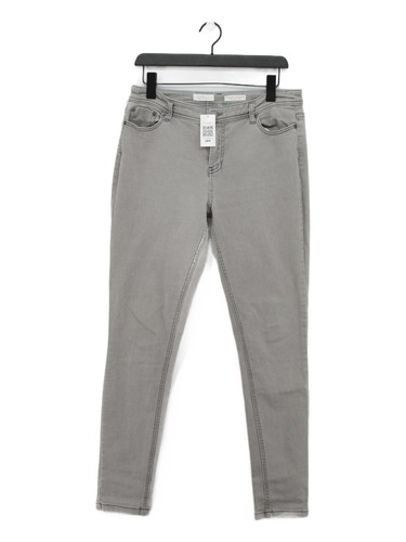 Joules Women's Jeans UK 14 Grey Cotton with Polyester, Elastane Skinny