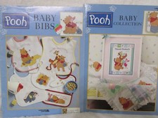 2 Leisure Arts Disney Pooh Booklets for Counted Cross Stitch