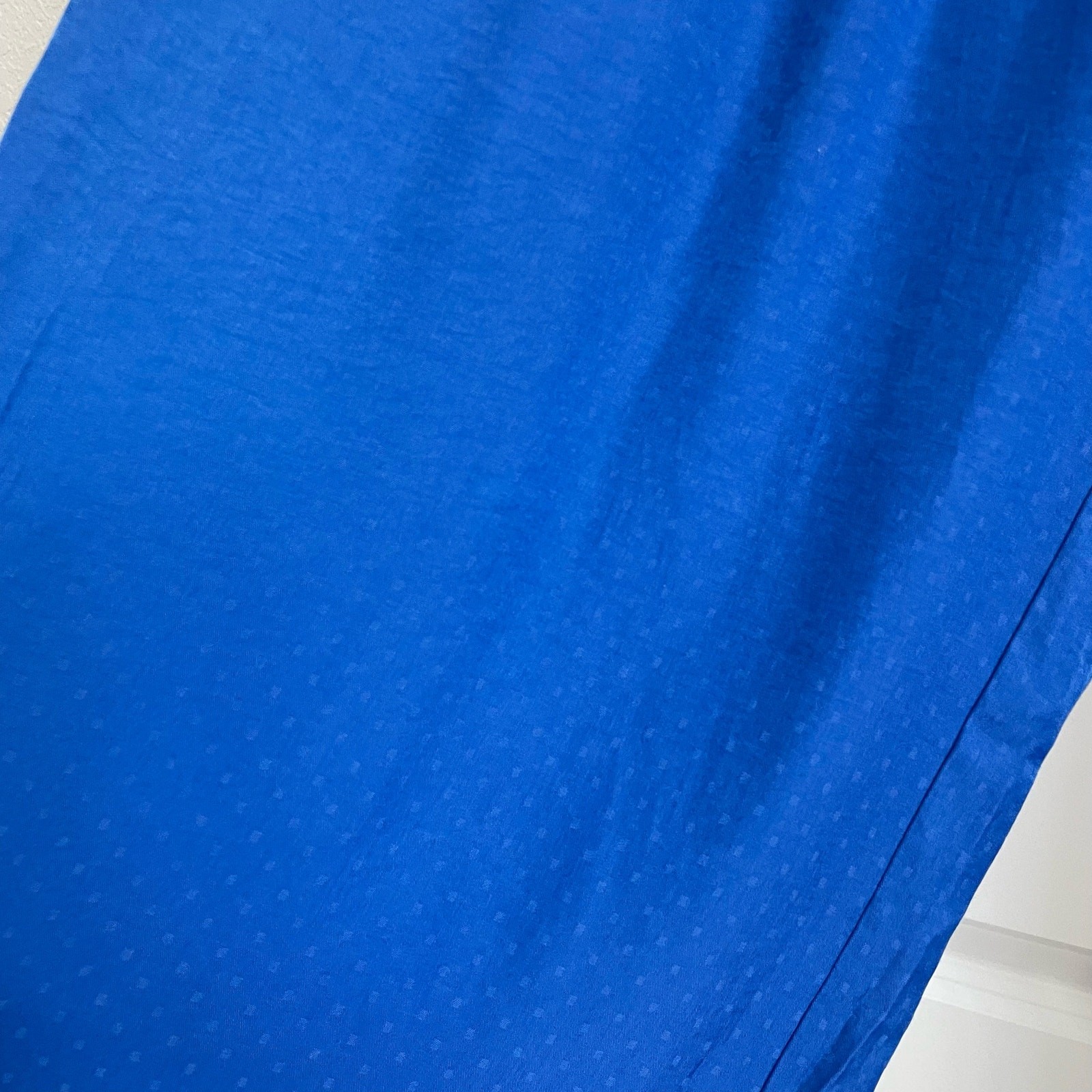 FRNCH Blue Wide Leg High Waisted Tie Satin Pants Size XS/S