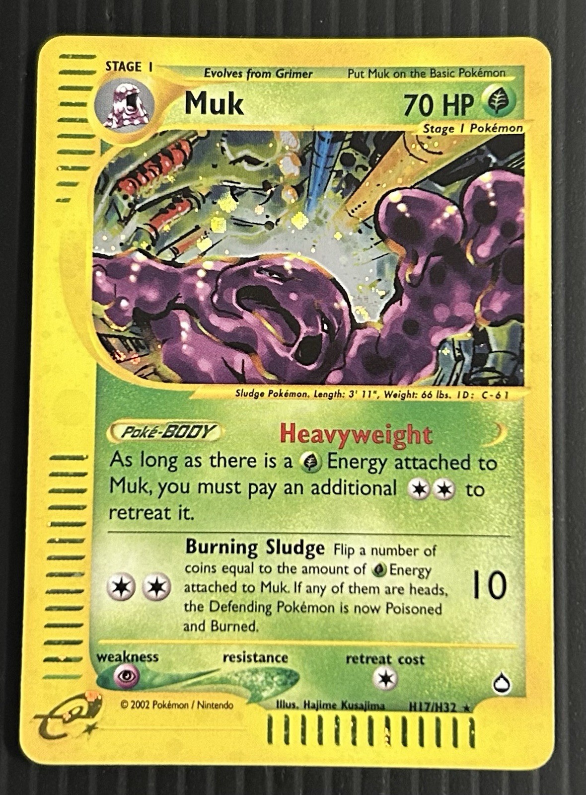Pokémon Aquapolis TCG Muk Holo H17/H32 E-Reader MINT