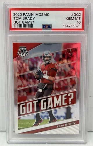 (MA6) 2020 Panini Mosaic - Got Game? Tom Brady #GG2 Gem Mint PSA 10
