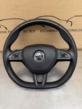 Skoda Octavia Kodiaq Karoq Genuine Flat Bottom Steering Wheel With Paddles