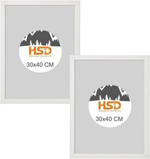 HSD Picture Frames White 30x40 Photo Frame - Set of 2