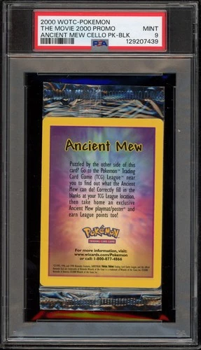 Pokemon Ancient Mew Movie 2000 Sealed Cello Pk. BLK PSA 9 Mint