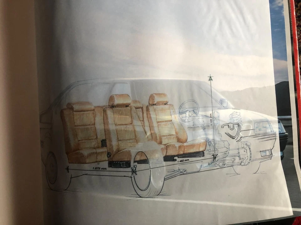 NATALE IDEA REGALO Alfa Romeo 164 DEPLIANT ORIGINALE DELL'EPOCA Foto 3 de 4