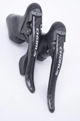 Pair of Campagnolo Chorus 10 Speed Carbon Ergo Levers Shifters QS Micron (RS4) - Image 1 of 4