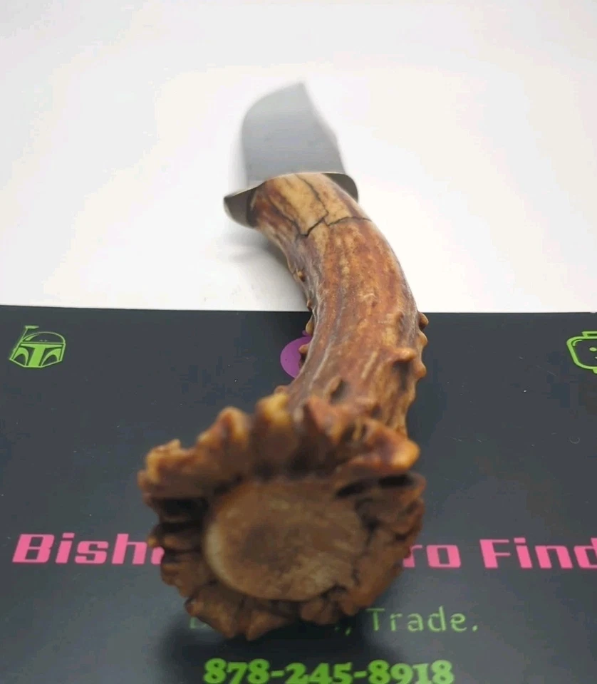 Cuchillo de caza Union Cutlery KABAR Olean, Nueva York raro de colección. Mango de asta Foto 3 de 4