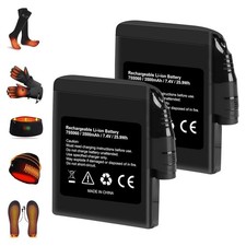 2 Pack 7.4V 3500mAh Rechargeable Battery for Heated Gloves, Socks, Hats, Mittens