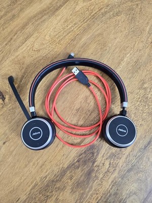 Jabra Evolve 65 HSC018W UC Stereo Wireless On-Ear Headset, Bluetooth Schw, USB K